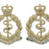 Pair of Royal Army Medical Corps (R.A.M.C.) Anodised (Staybrite) Collar Badges