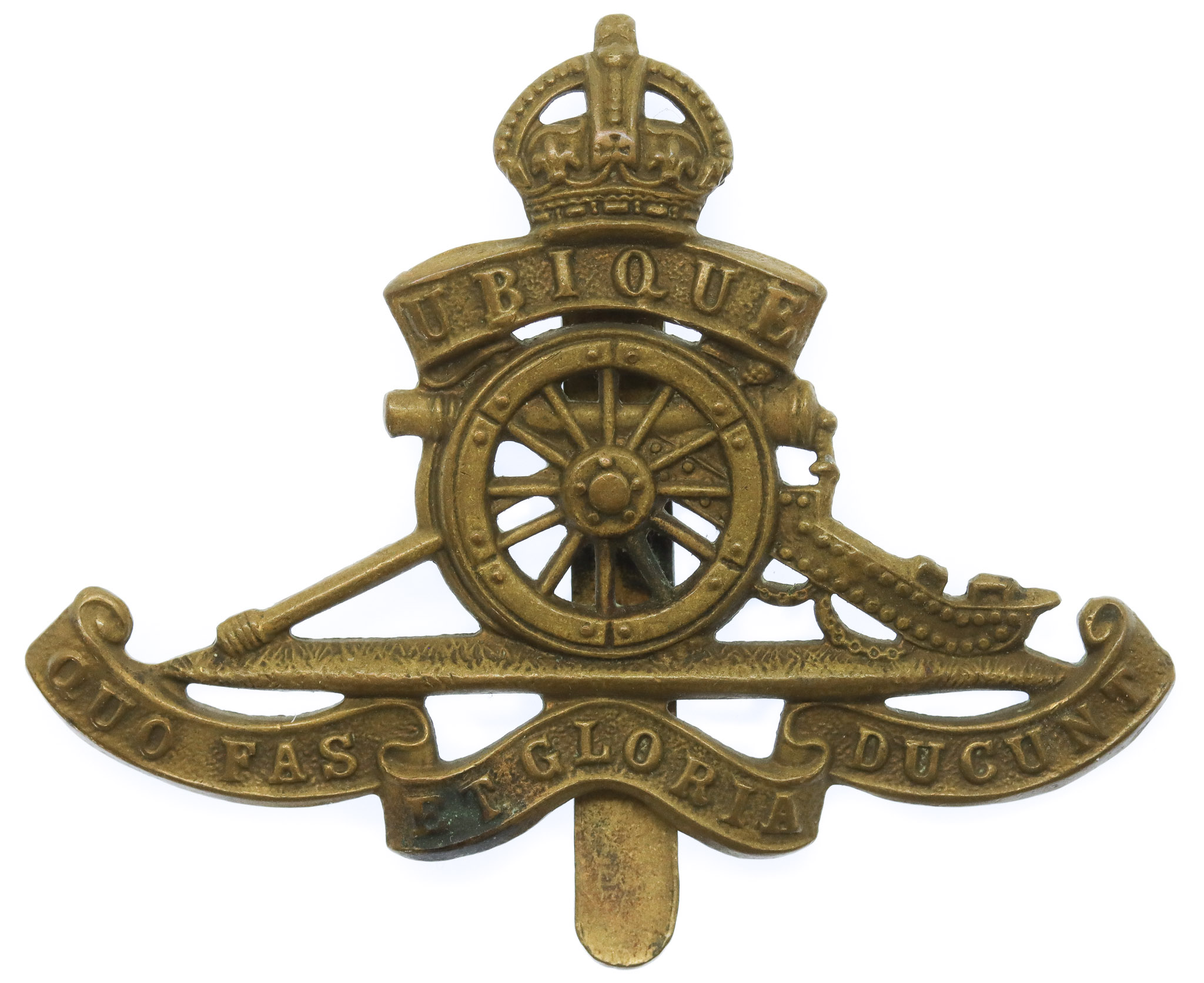 Royal Artillery Cap Badge - King's Crown
