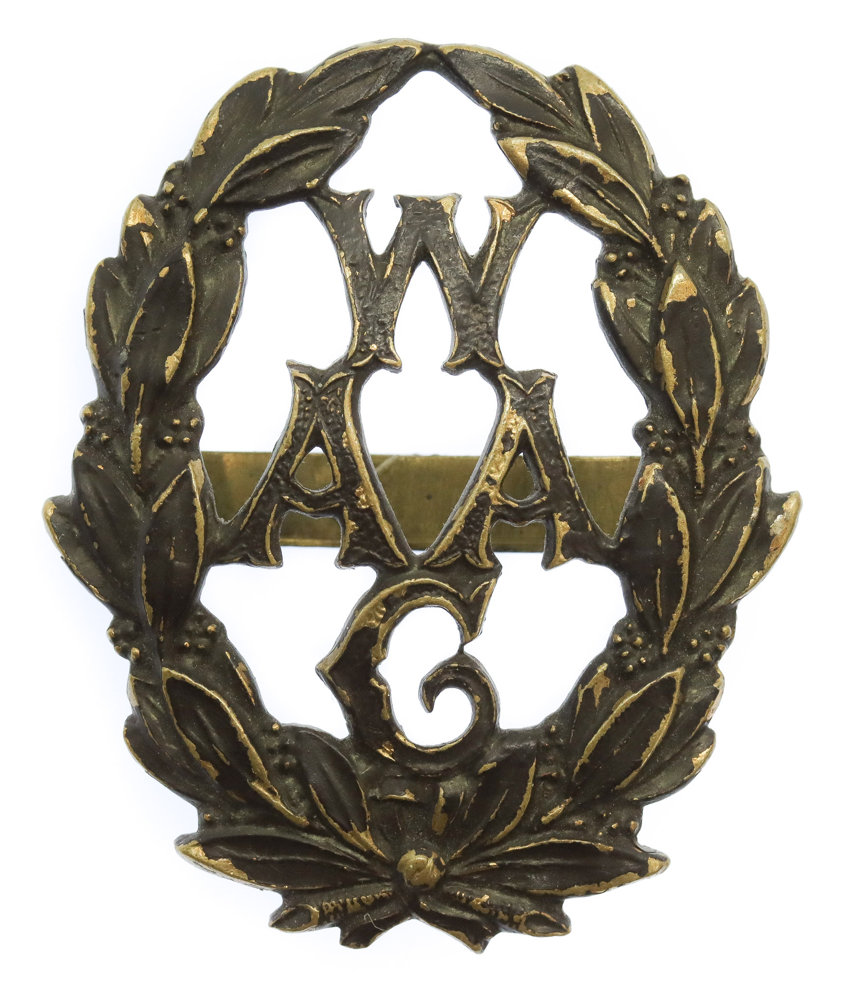 Women's Army Auxiliary Corps (W.A.A.C.) Officer's Service Dress Cap Badge