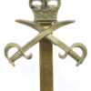 Army Physical Training Corps (A.P.T.C.) White Metal Cap Badge - Queen's Crown