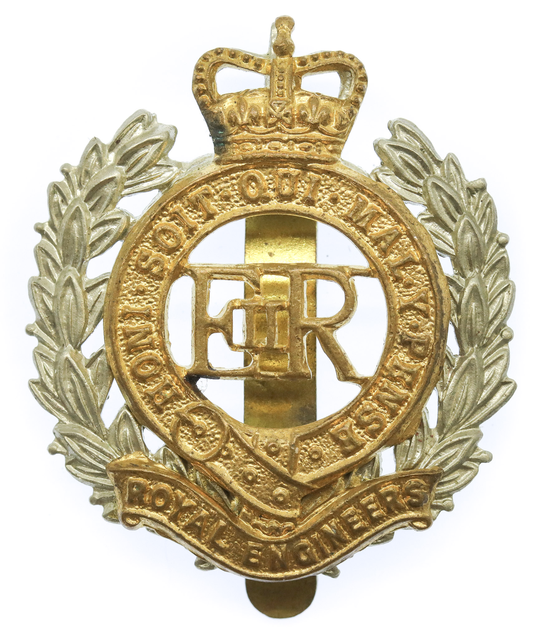 EIIR Royal Engineers Bi-Metal Cap Badge