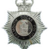 Falmouth Docks Police Enamelled Helmet Plate - Queen's Crown