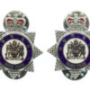 Royal Borough of Kensington & Chelsea Parks Police Enamelled Collar/Epaulette Badges - Queen's Crown