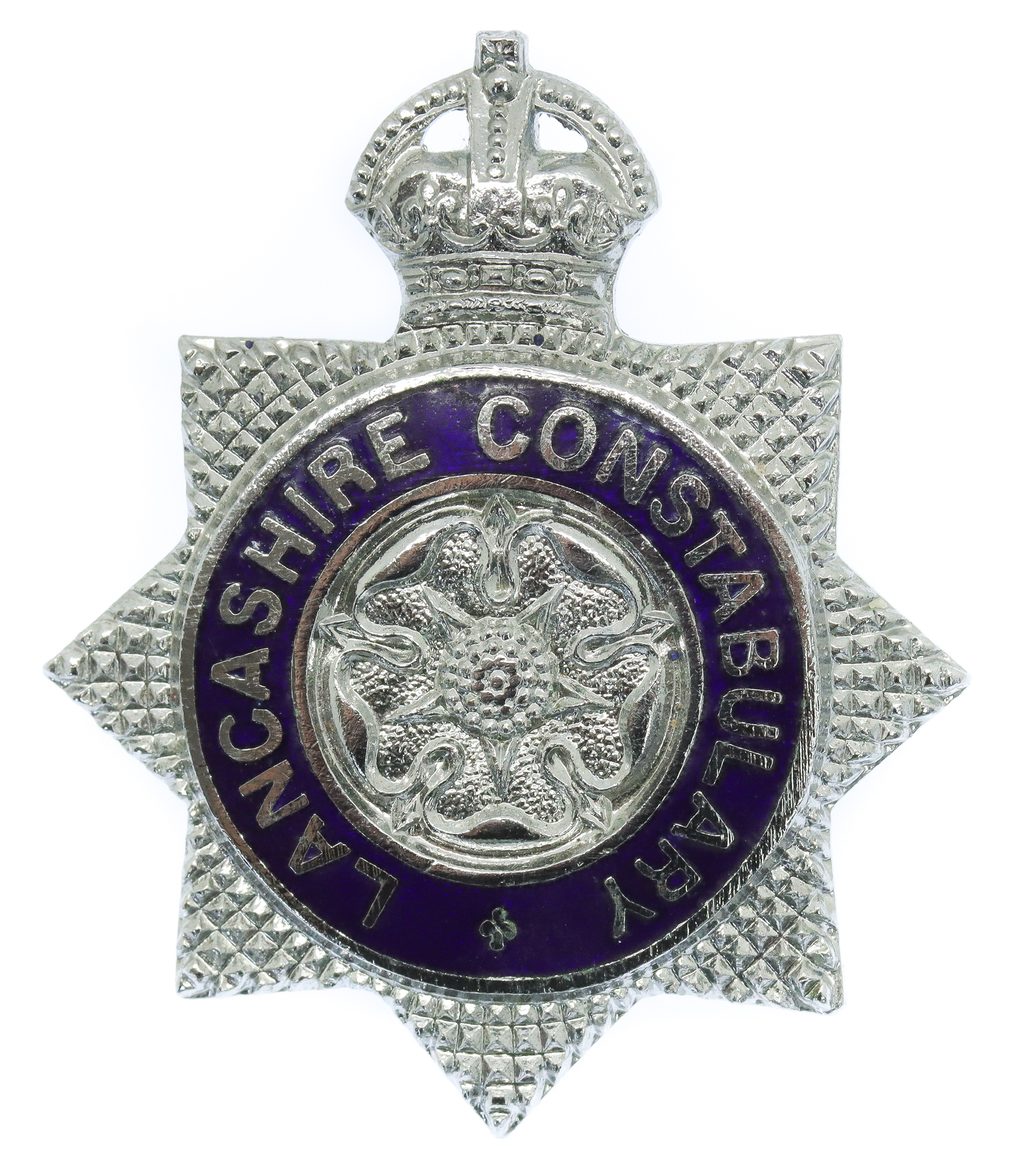 Lancashire Constabulary Senior Officer's Enamelled Cap Badge - King's Crown