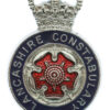 Lancashire Constabulary Enamelled Cap Badge - Queen's Crown