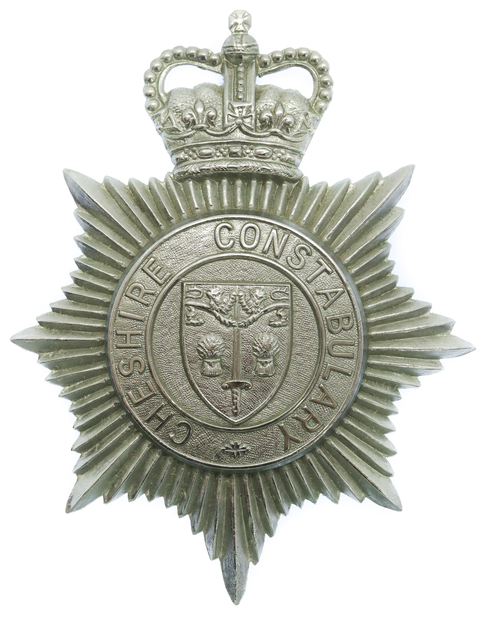 Cheshire Constabulary Helmet Plate - Queen's Crown