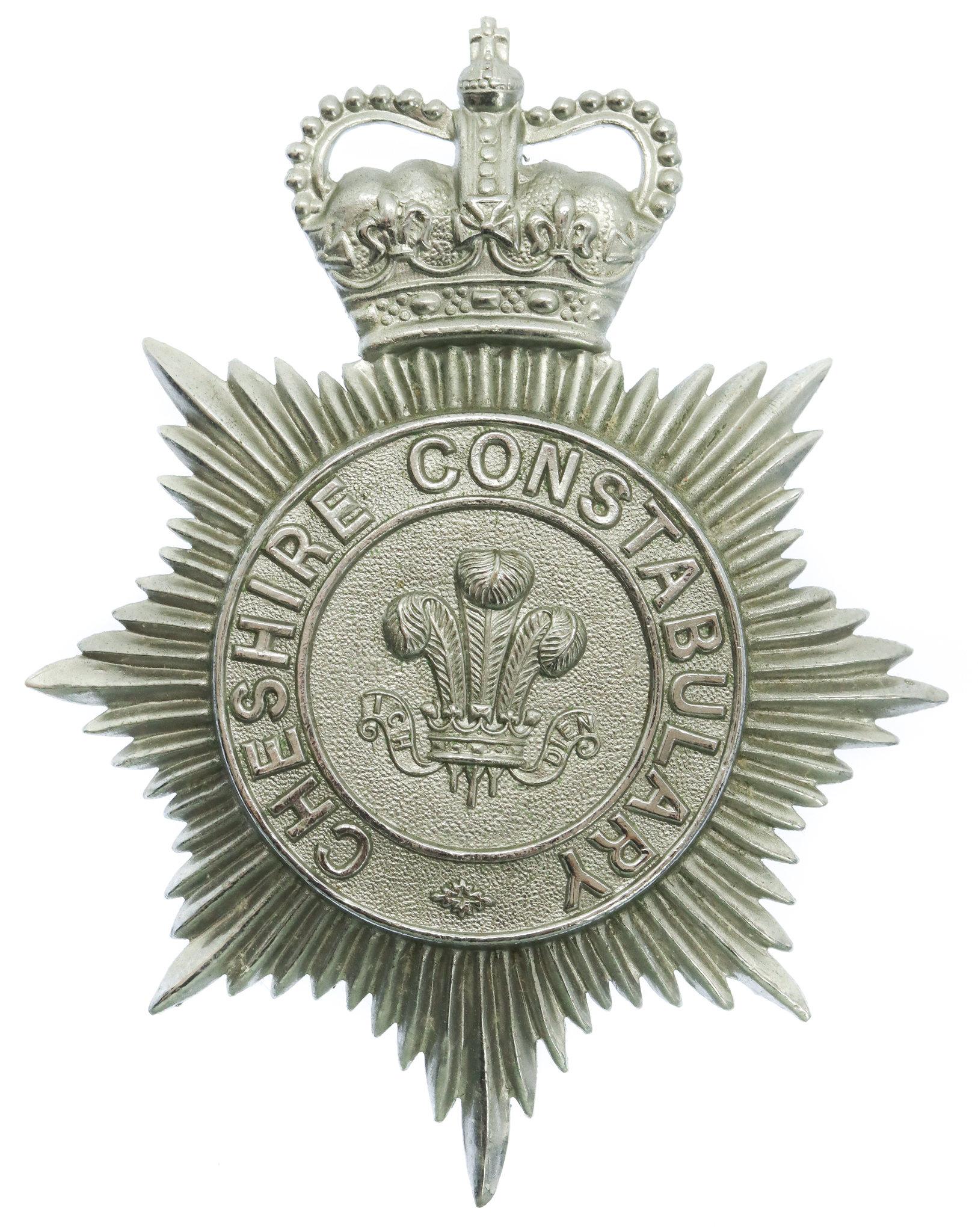 Cheshire Constabulary Helmet Plate - Queen's Crown