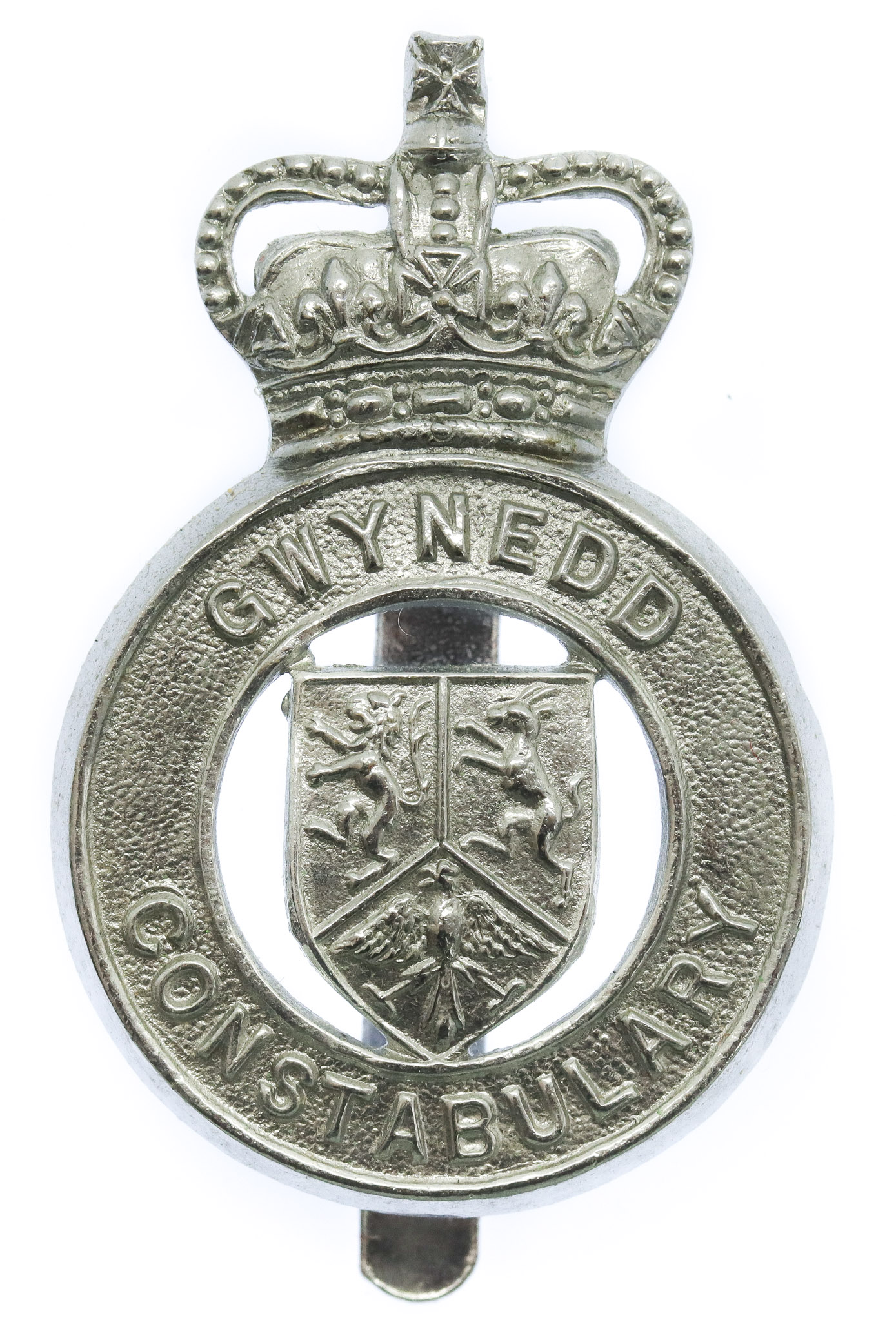 Gwynedd Constabulary Cap Badge - Queen's Crown