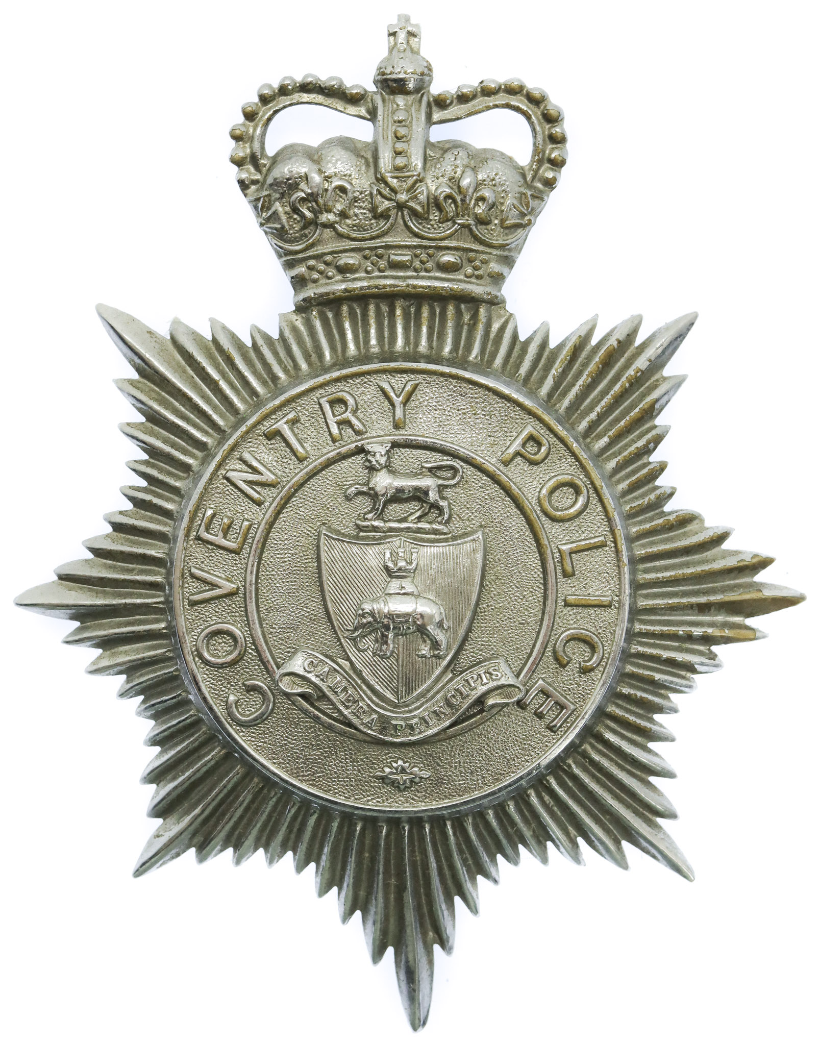 Coventry Police Helmet Plate - Queen's Crown
