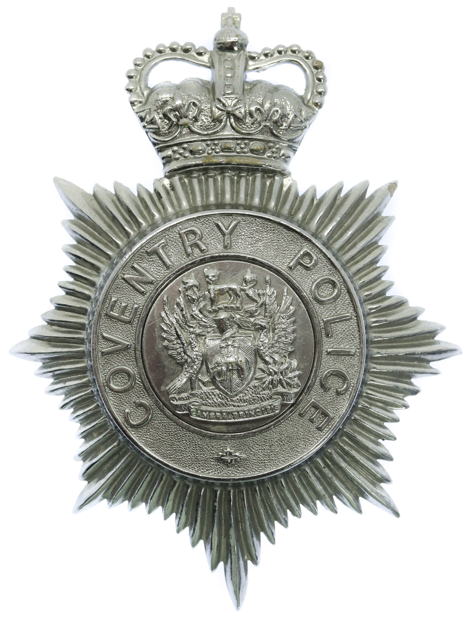 Coventry Police Helmet Plate - Queen's Crown