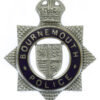 Bournemouth Borough Police Senior Officer's Enamelled Cap Badge - King's Crown