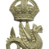 Leicester City Police White Metal Cap Badge - King's Crown