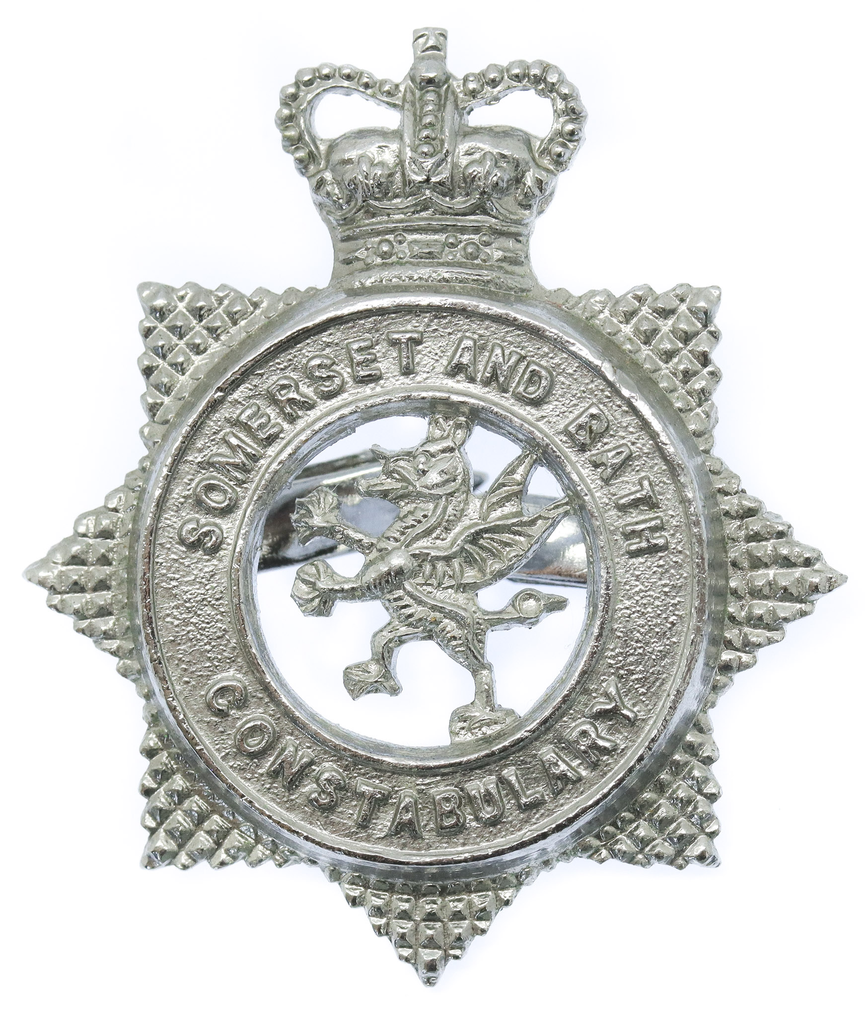 Somerset and Bath Constabulary Cap Badge - Queen's Crown