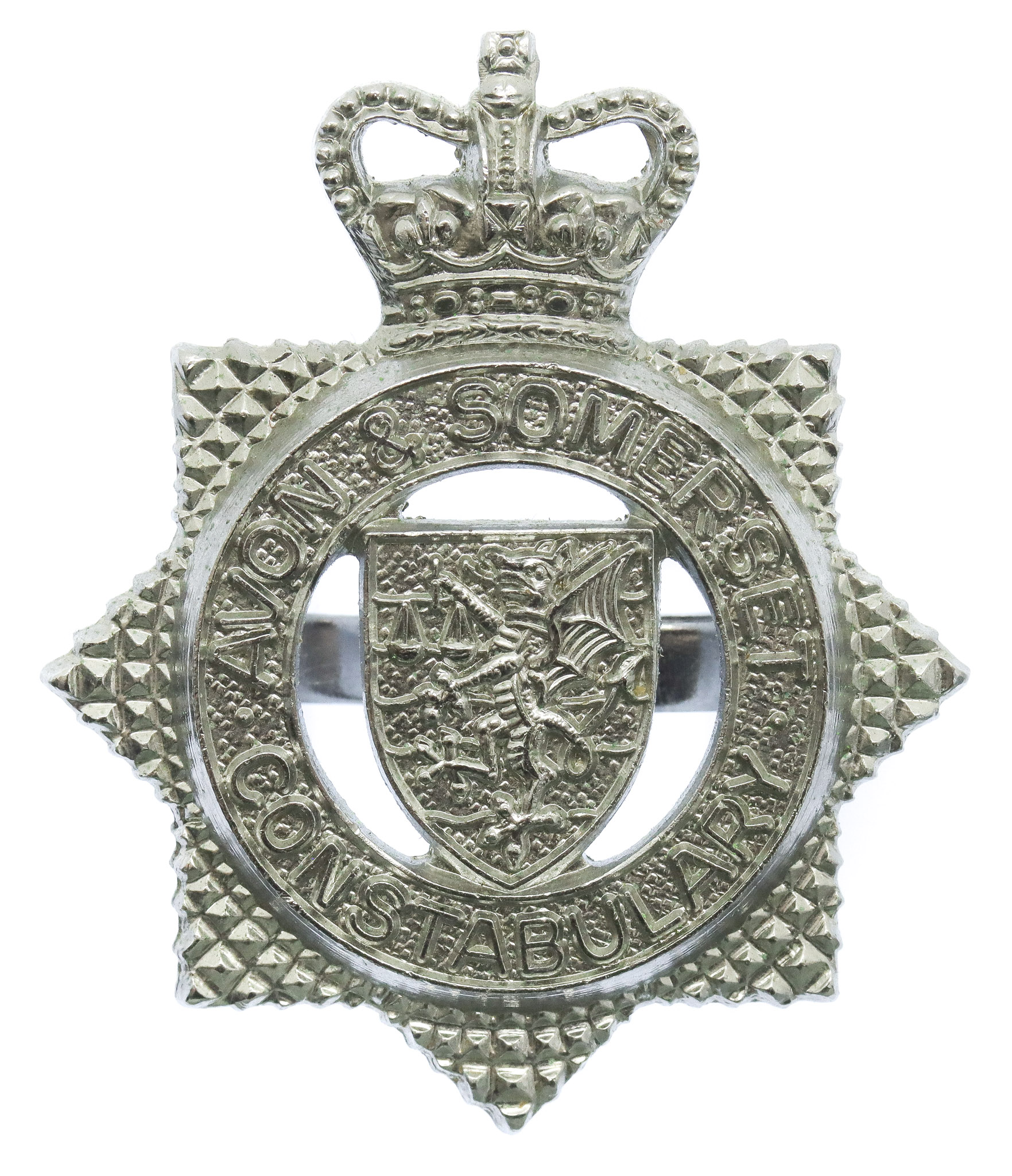 Avon and Somerset Constabulary Helmet Plate - Queen's Crown