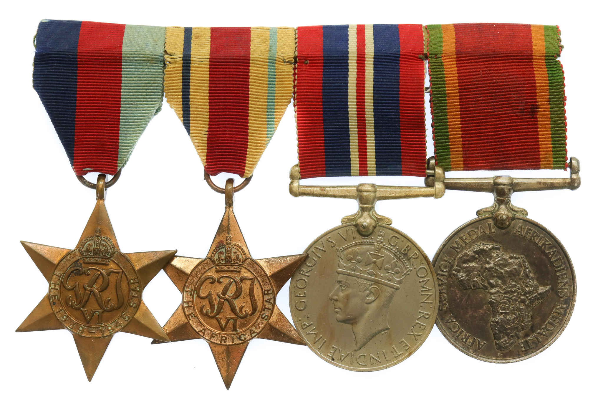 WW2 South African Medal Group of Four - Cpl. H.W. Smith, 82nd Workshop & Park Coy. S.A.E.C. 