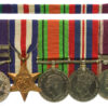 General Service Medal (2 Clasps - Palestine, Cyprus), WW2 and Long Service & Good Conduct Medal Group of Five - Quartermaster J. Harrowing, Royal Berkshire Regiment and Wiltshire Regiment