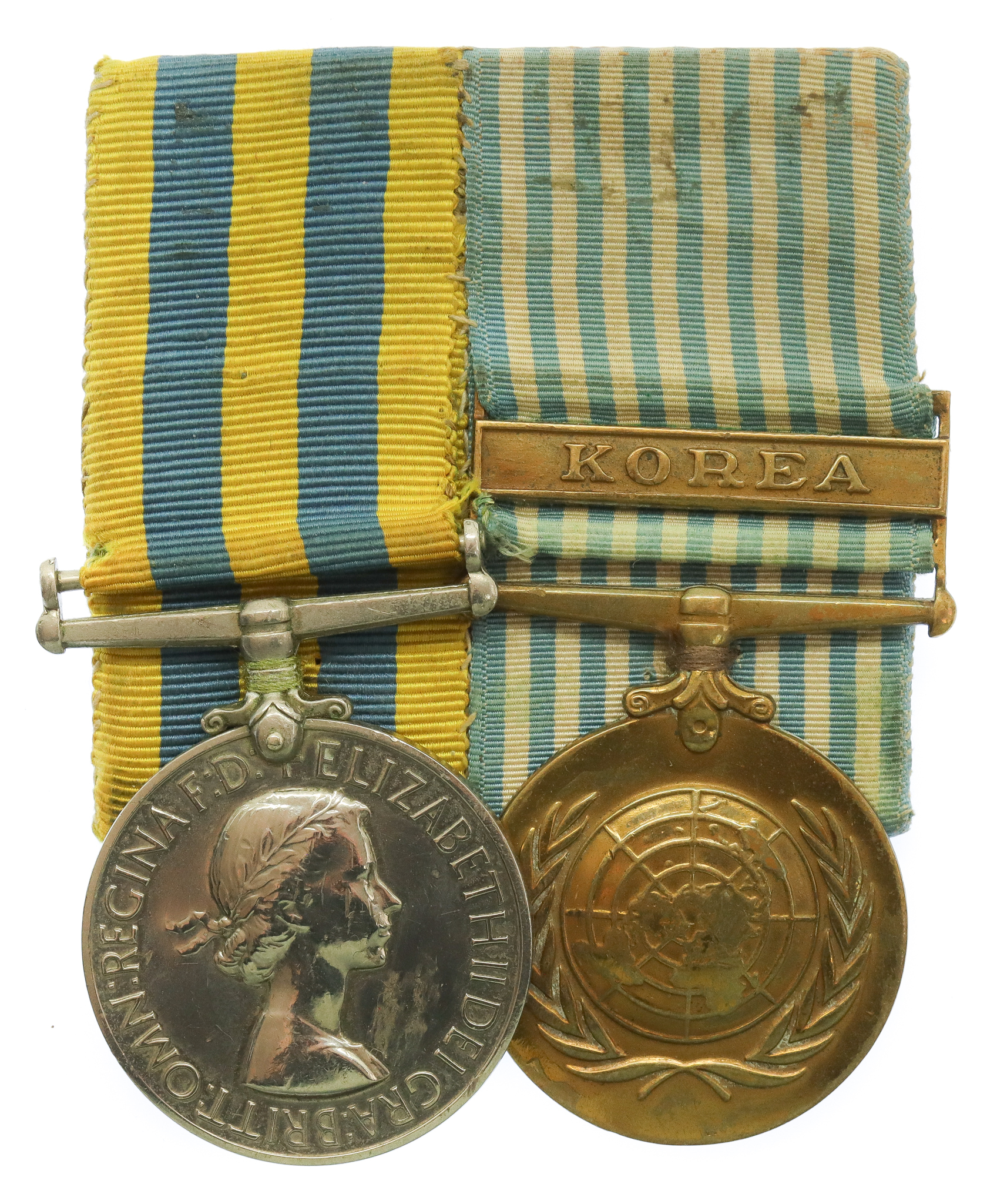 Queen's Korea and UN Korea Medal Pair - Cpl. F. Pratt, 1st Bn. Duke Of Wellington's Regiment