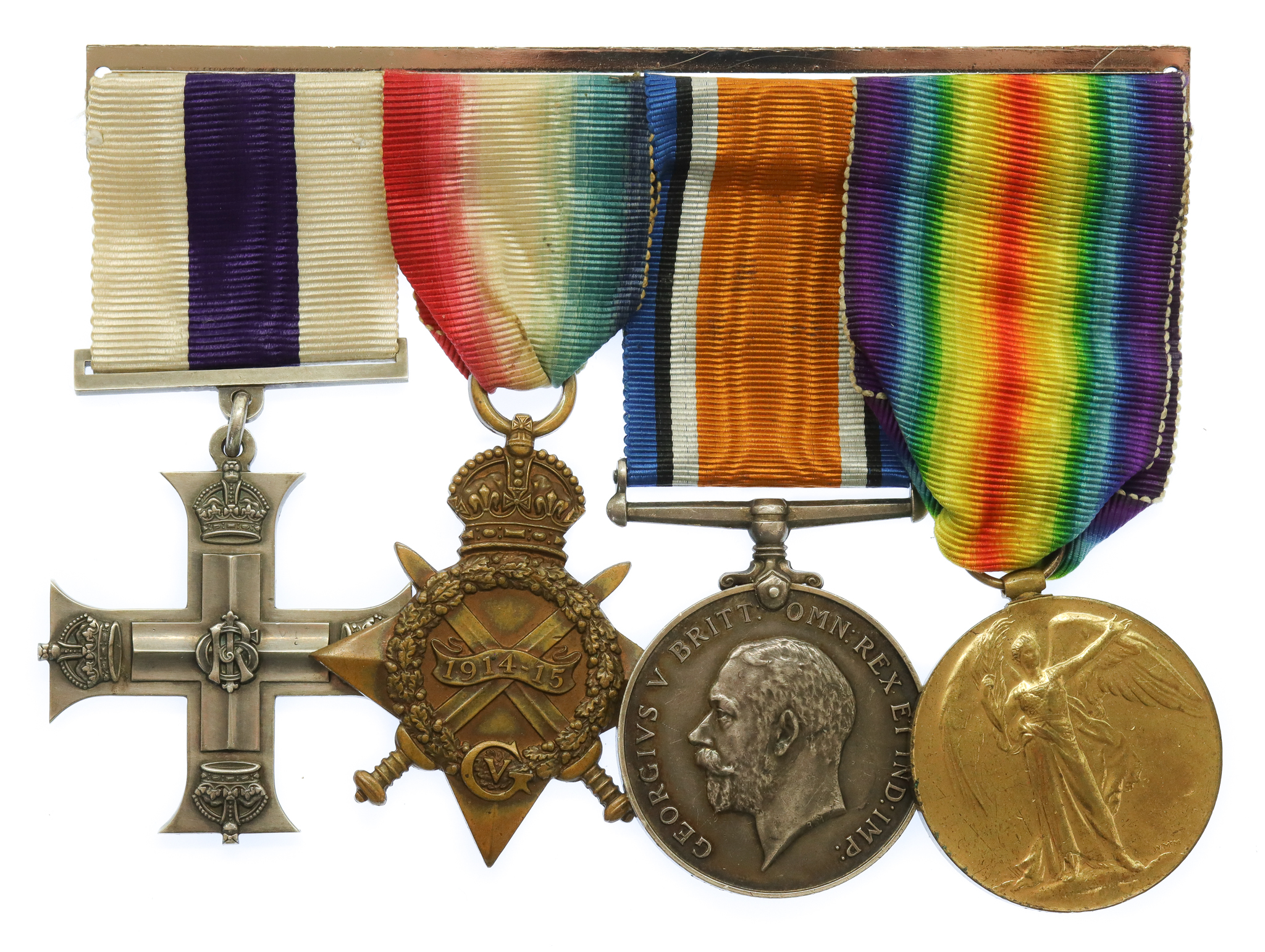 WW1 Military Cross, 1914-15 Star, British War Medal & Victory Medal Group of Four - Lieut. W. Reid, Royal Marine Engineers (Royal Naval Division) & Royal Engineers
