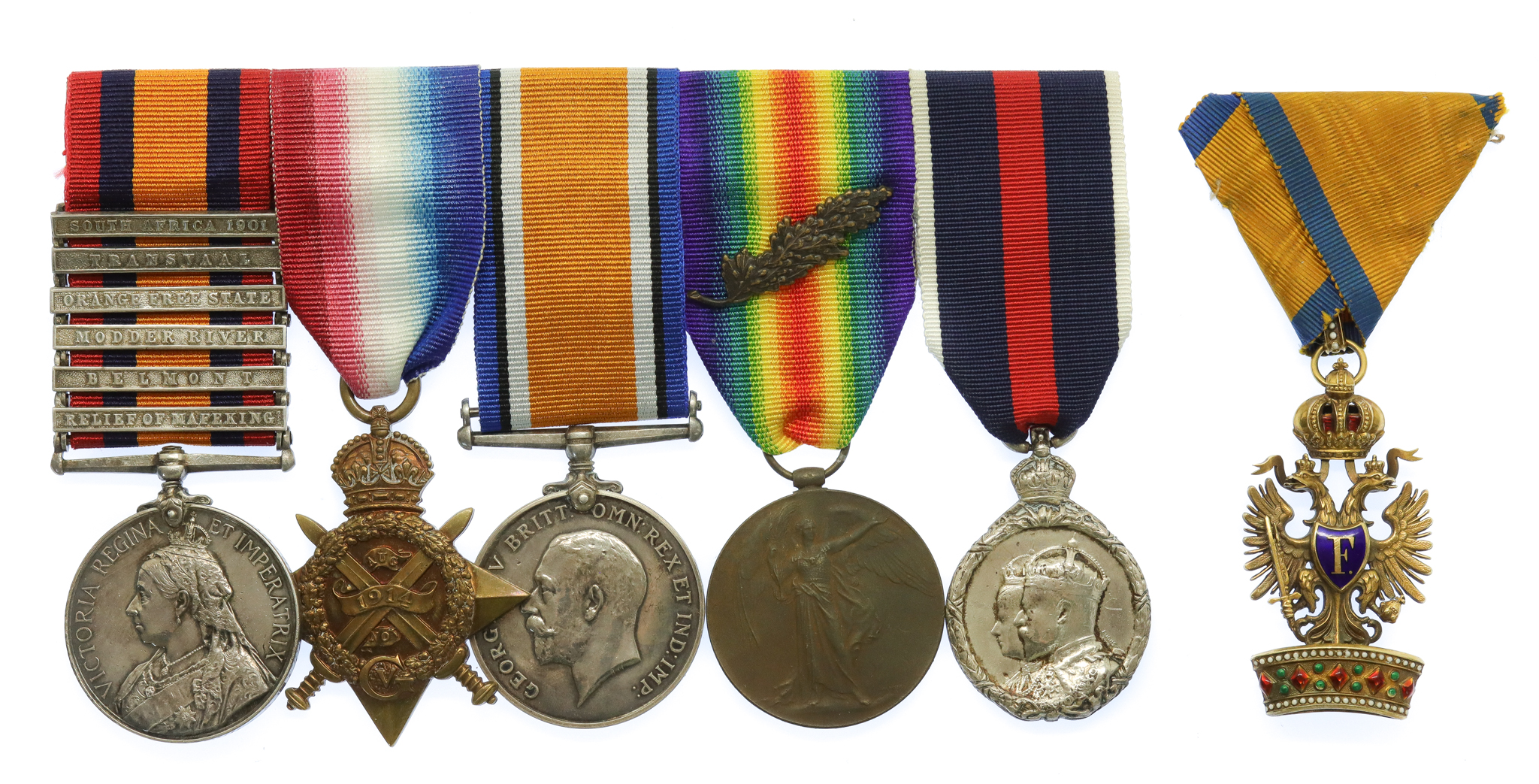 Boer War and WW1 Medal Group of Six - Brigadier General J.A. Bell-Smyth, Commanding Officer, 1st Dragoon Guards (Awarded the C.M.G. for the Battle of Chateau Hooge)