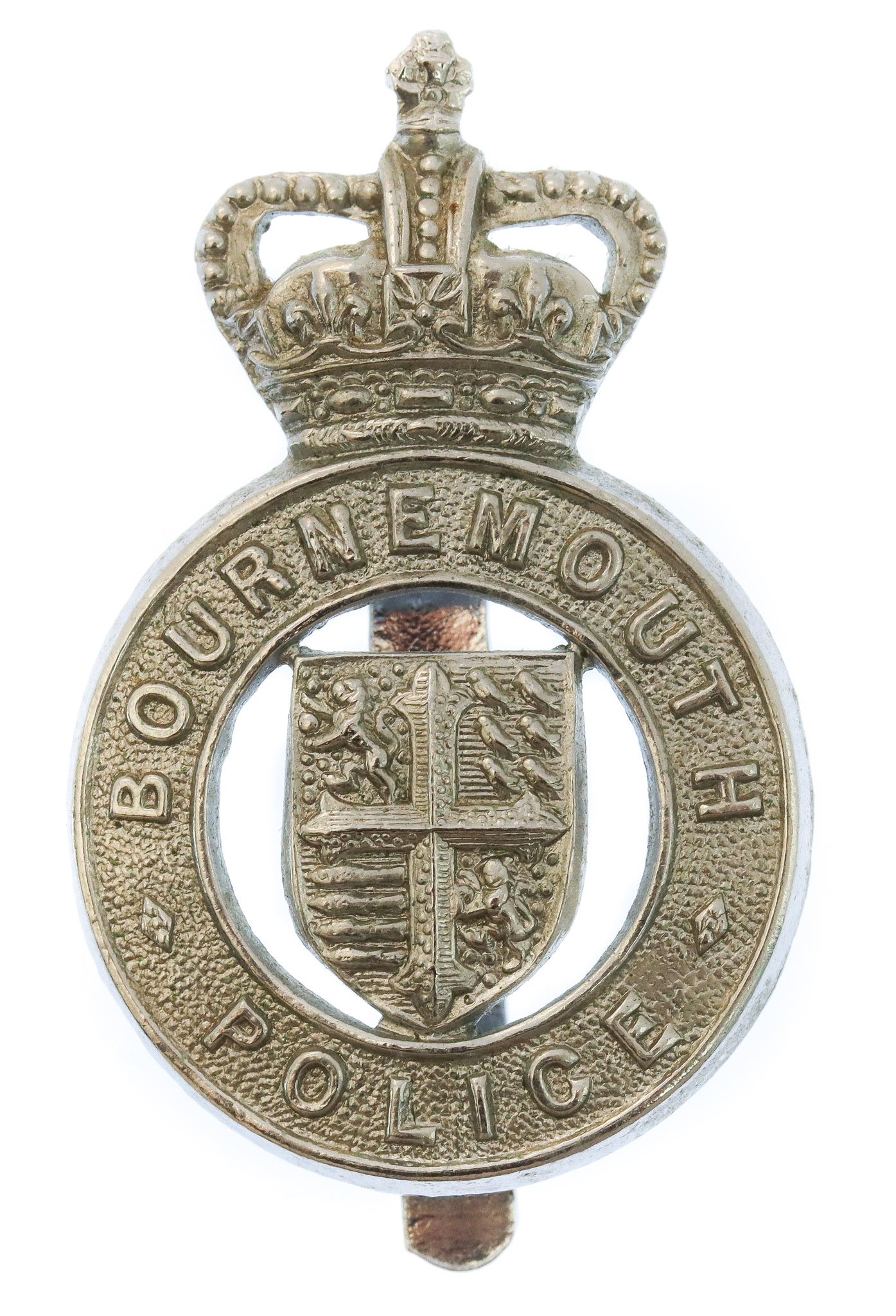 Bournemouth Borough Police Cap Badge - Queen's Crown