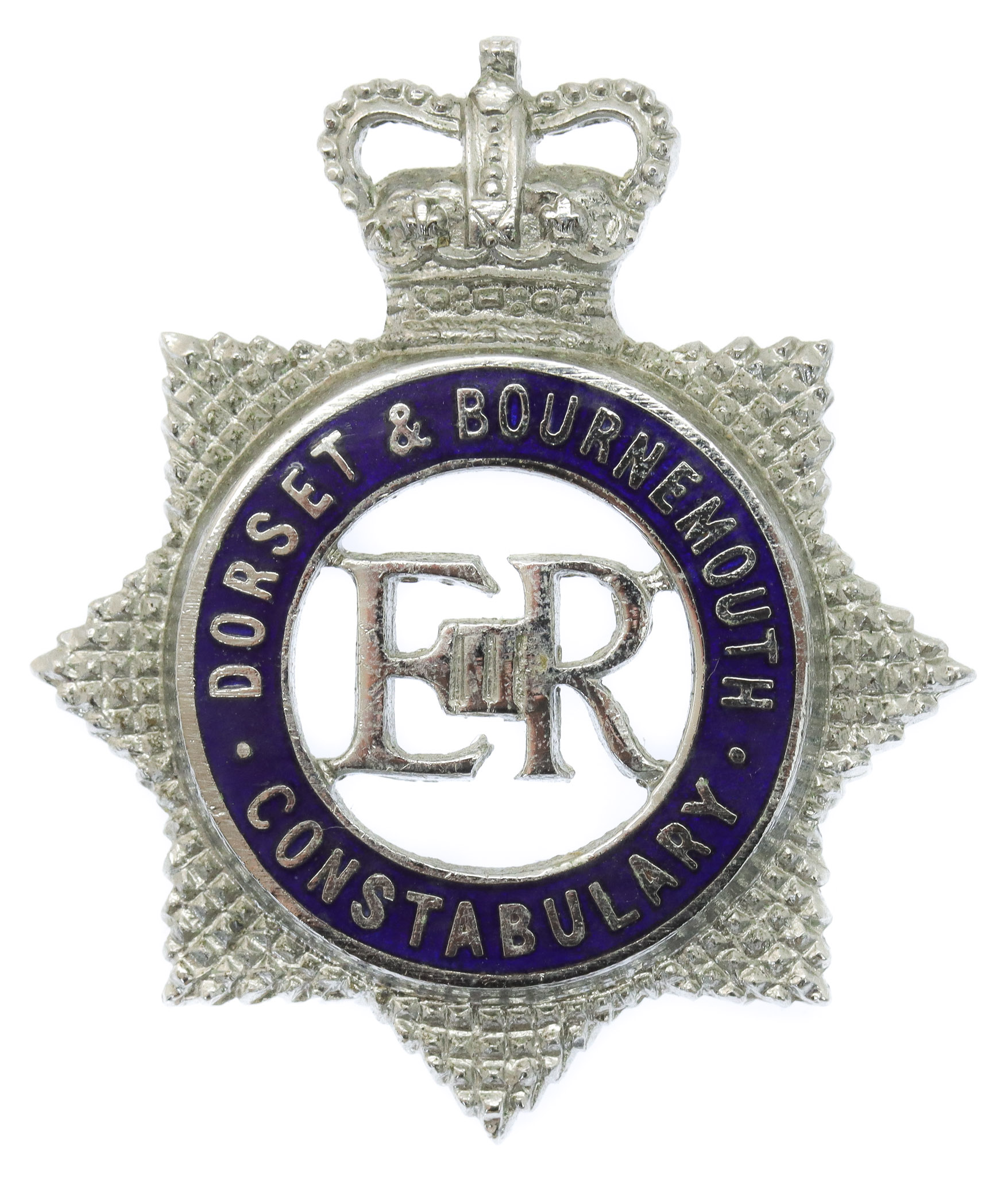 Dorset & Bournemouth Constabulary Senior Officer's Enamelled Cap Badge - Queen's Crown