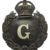 Gloucestershire Constabulary Black Wreath Helmet Plate - King's Crown