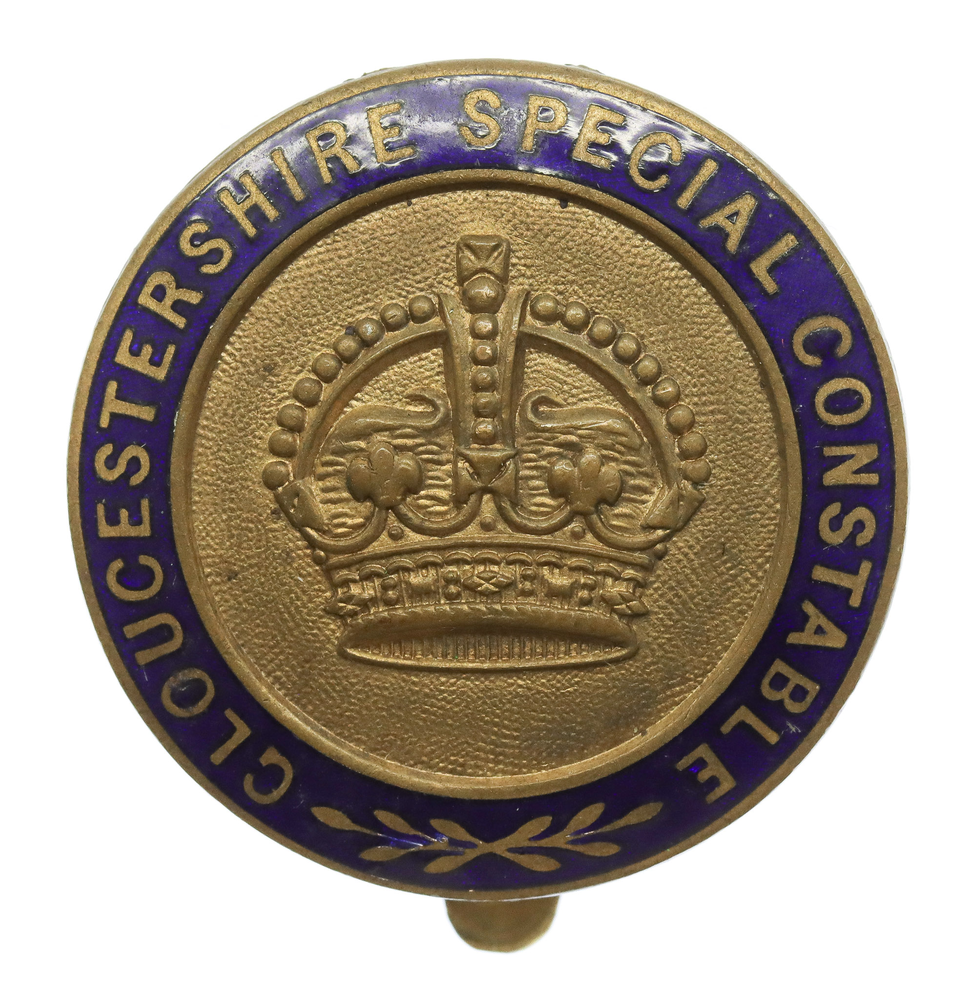 Gloucestershire Constabulary Special Constable Enamelled Cap Badge - King's Crown