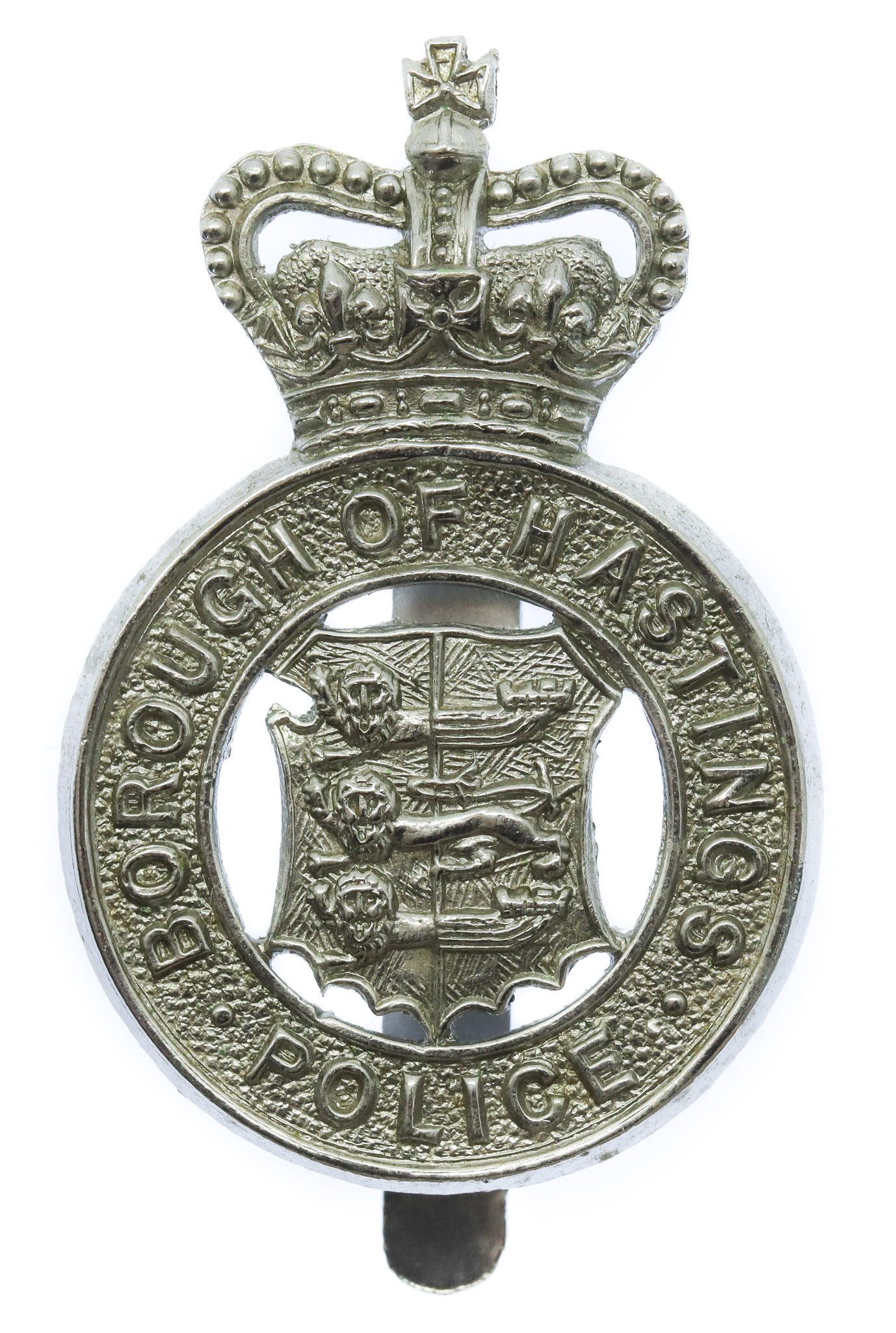 Hastings Borough Police Cap Badge - Queen's Crown