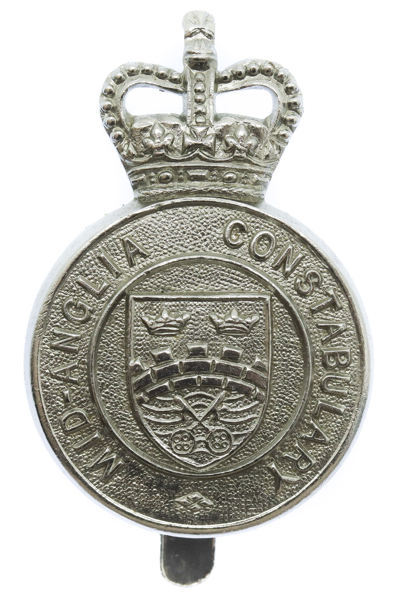 Mid-Anglia Constabulary Cap Badge - Queen's Crown