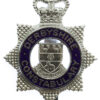 Derbyshire Constabulary Enamelled Star Cap Badge - Queen's Crown