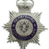 Derbyshire Constabulary Enamelled Hemet Plate - Queen's Crown