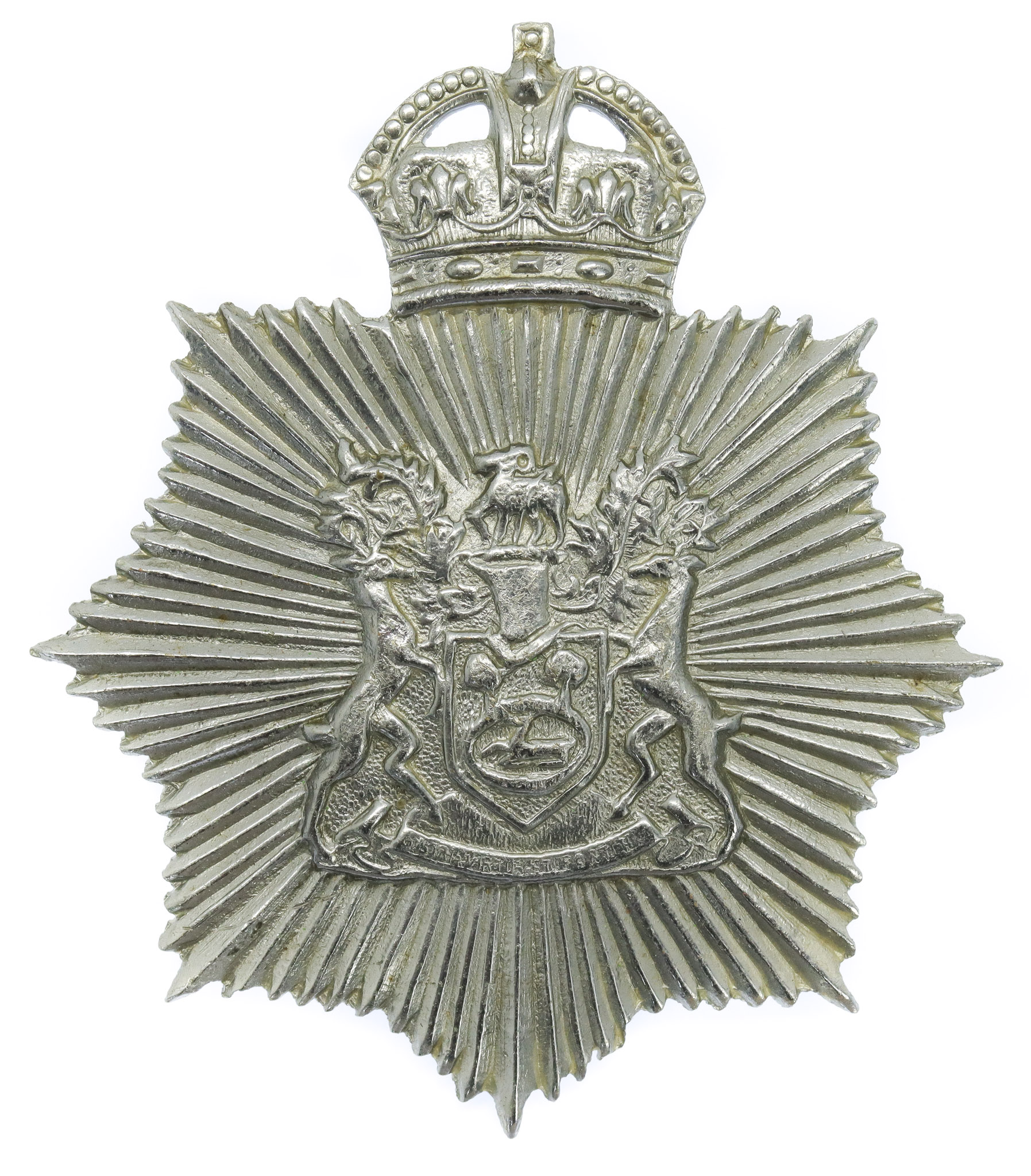 Derby Borough Police Star Cap Badge - King's Crown
