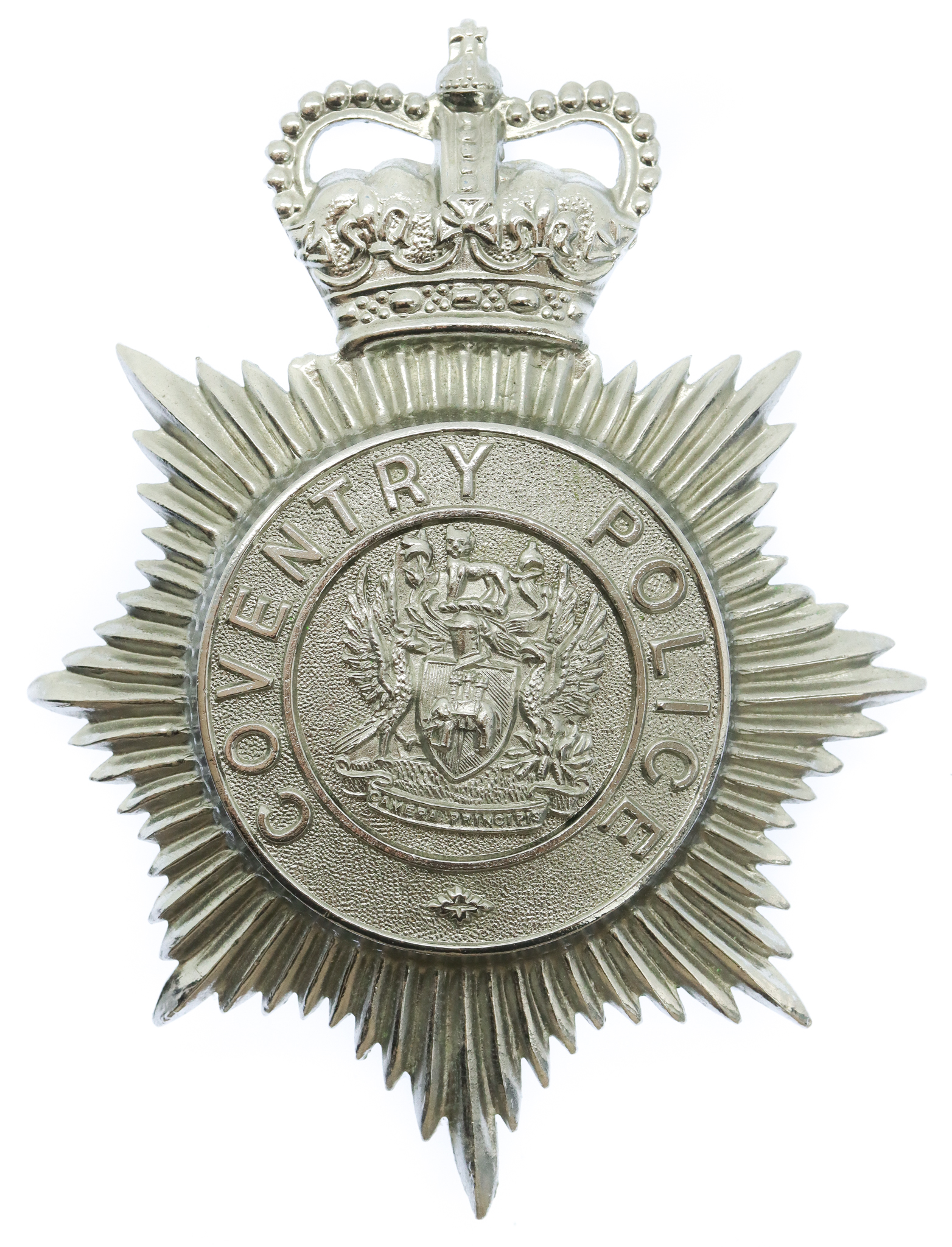 Coventry Police Helmet Plate - Queen's Crown