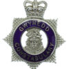 Gwynedd Constabulary Senior Officer's Enamelled Cap Badge - Queen's Crown
