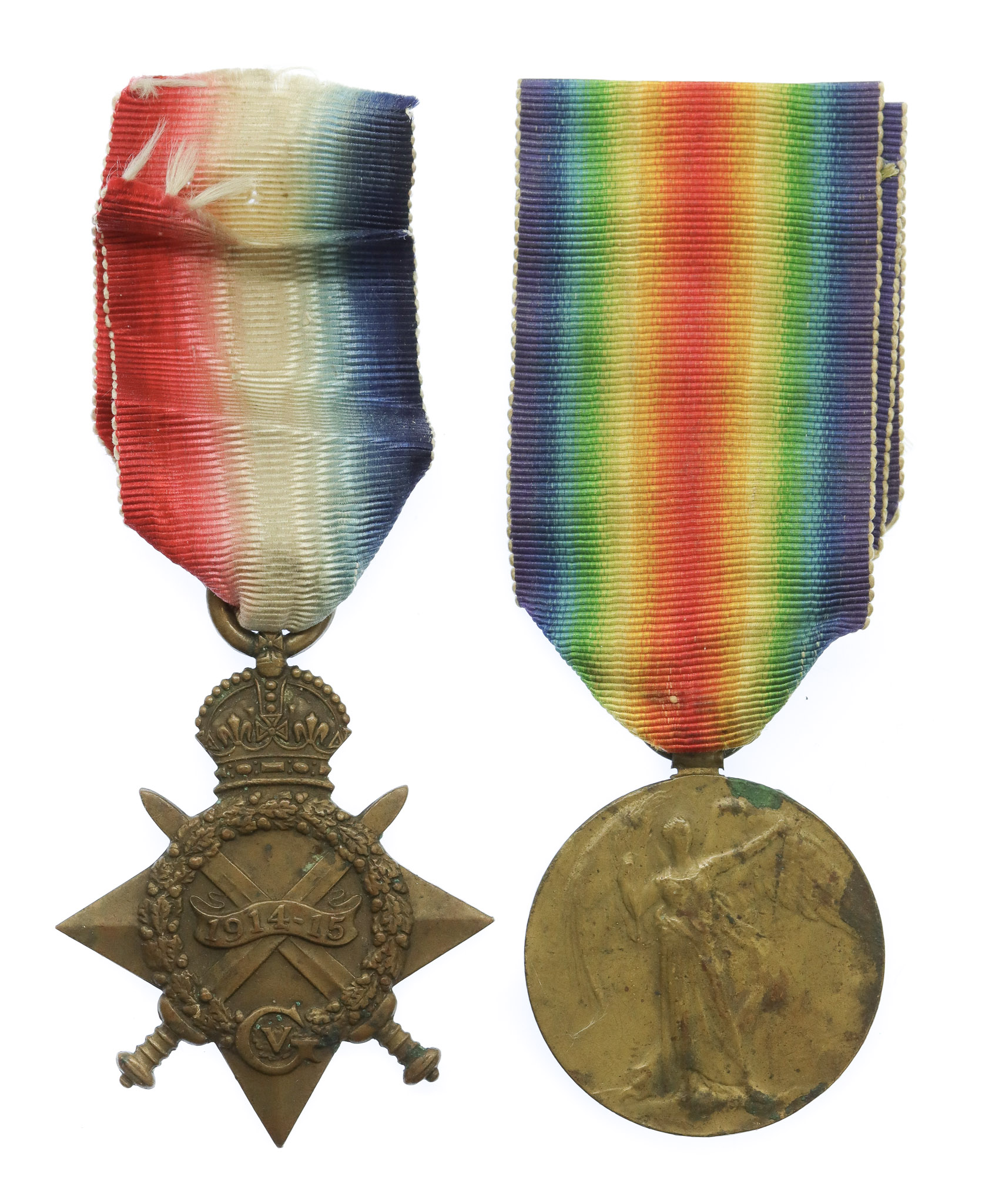 WW1 1914-15 Star and Victory Medal - Pte. J. Goodwin, 1st/5th Bn. King's Own Yorkshire Light Infantry