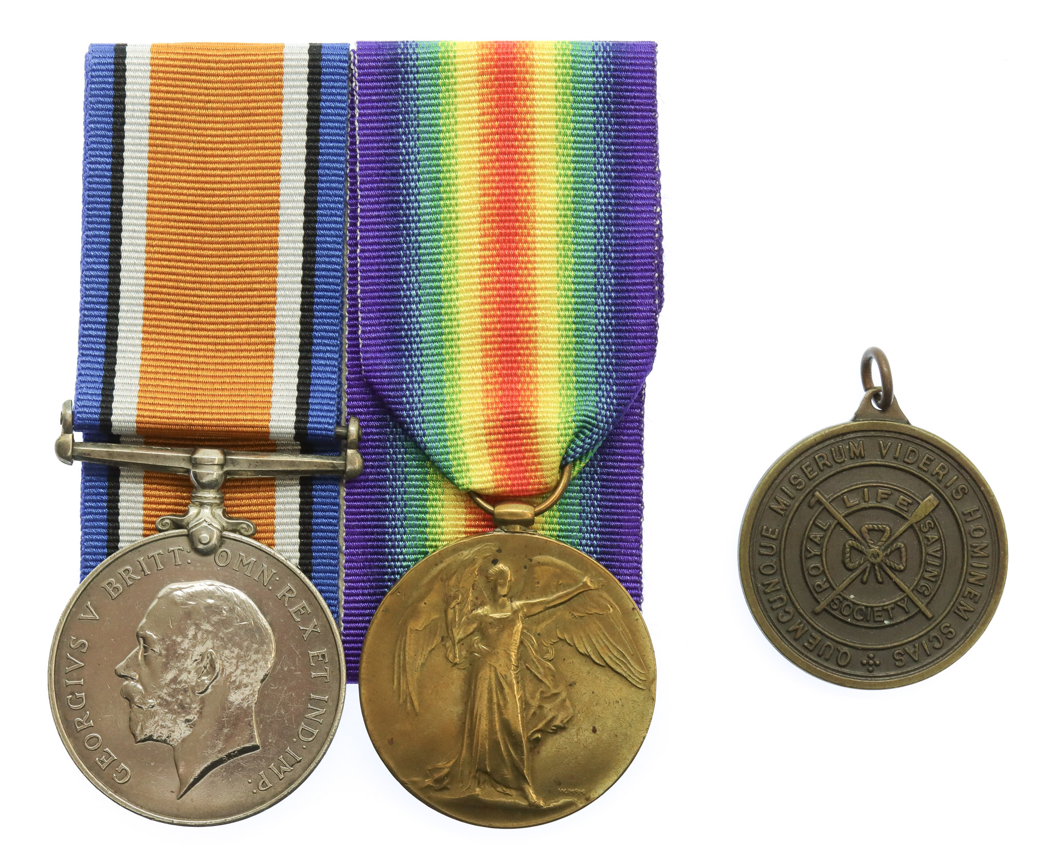 WW1 British War & Victory Medal Pair with Royal Life Saving Society Medal - Cpl. H. Boulby, 2/5th Bn. King's Own Yorkshire Light Infantry - Wounded