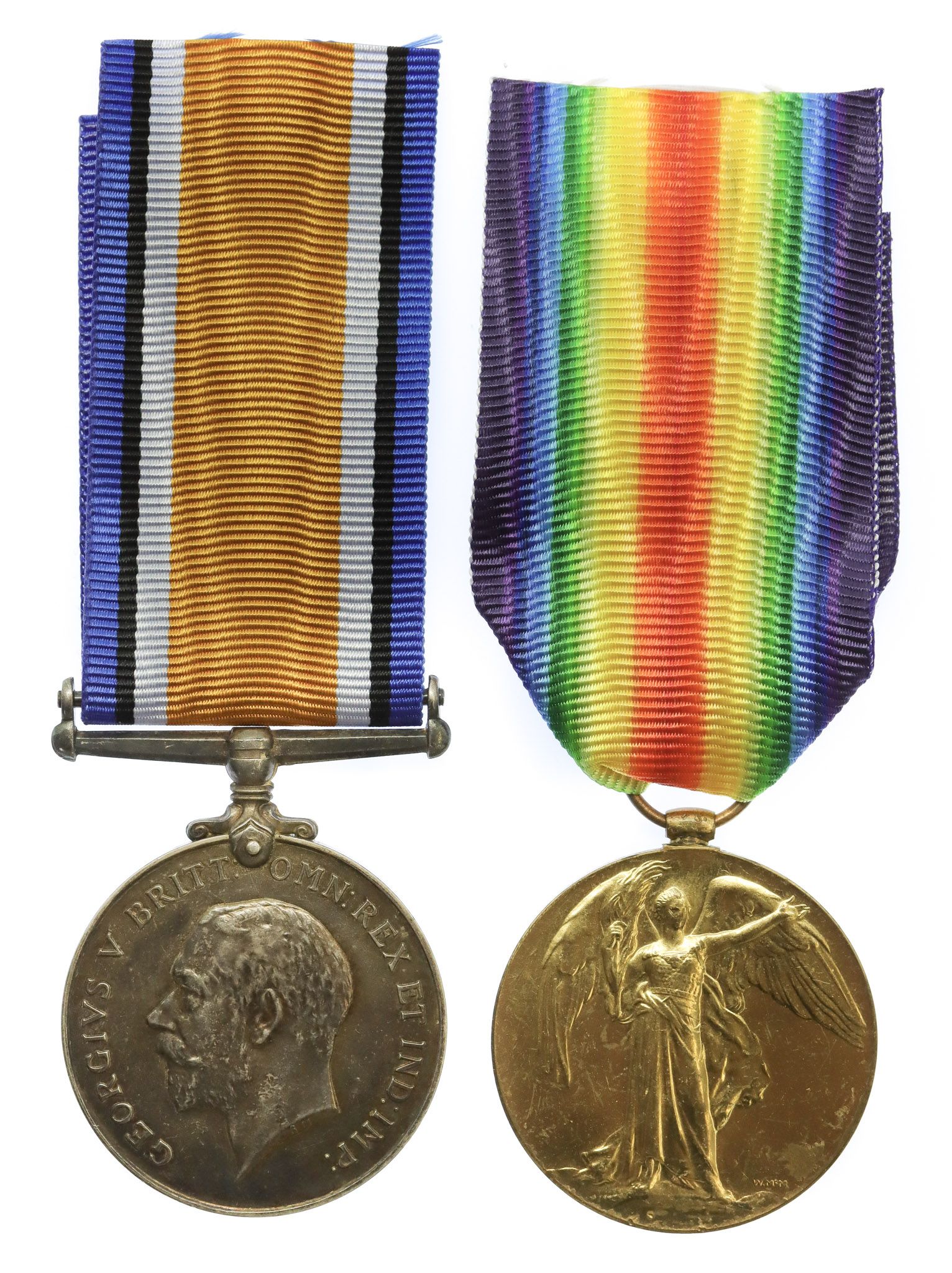 WW1 British War & Victory Medal Pair - 2nd Lieut. C.E. Hopkins