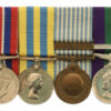 WW2 War Medal, Queen's Korea, UN Korea and GSM (Clasp - Cyprus) Medal Group of Four - Sgt. J. Parren, Royal Leicestershire Regiment - Wounded 'whilst on patrol in the Orange Grove' and Awarded C-in-C for Cyprus