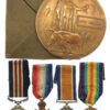 WW1 Military Medal, 1914-15 Star, British War Medal and Victory Medal Group of Four with Brothers Memorial Plaque - Cpl. W. McMillan, 5th Bn. Cameron Highlanders