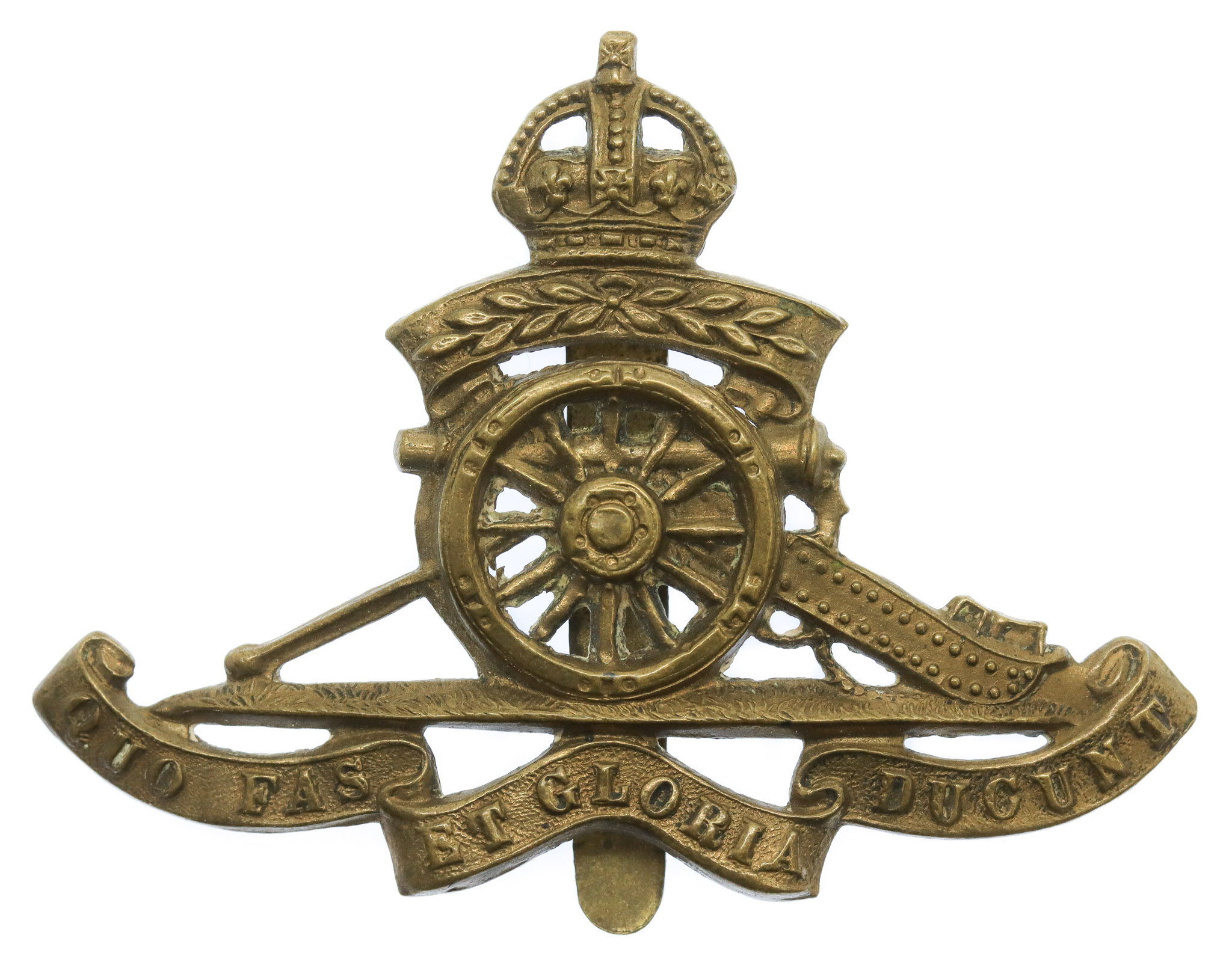 Royal Artillery Territorial Cap Badge - King's Crown