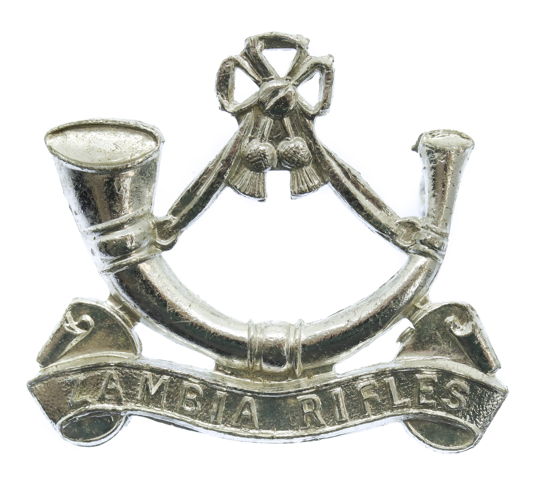 Zambia Rifles Anodised (Staybrite) Cap Badge