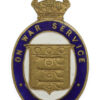 WW1 1915 On War Service Enamelled Lapel Badge