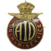 WW2 Aeronautical Inspection Directorate A.I.D. On H.M. Service Enamelled Lapel Badge
