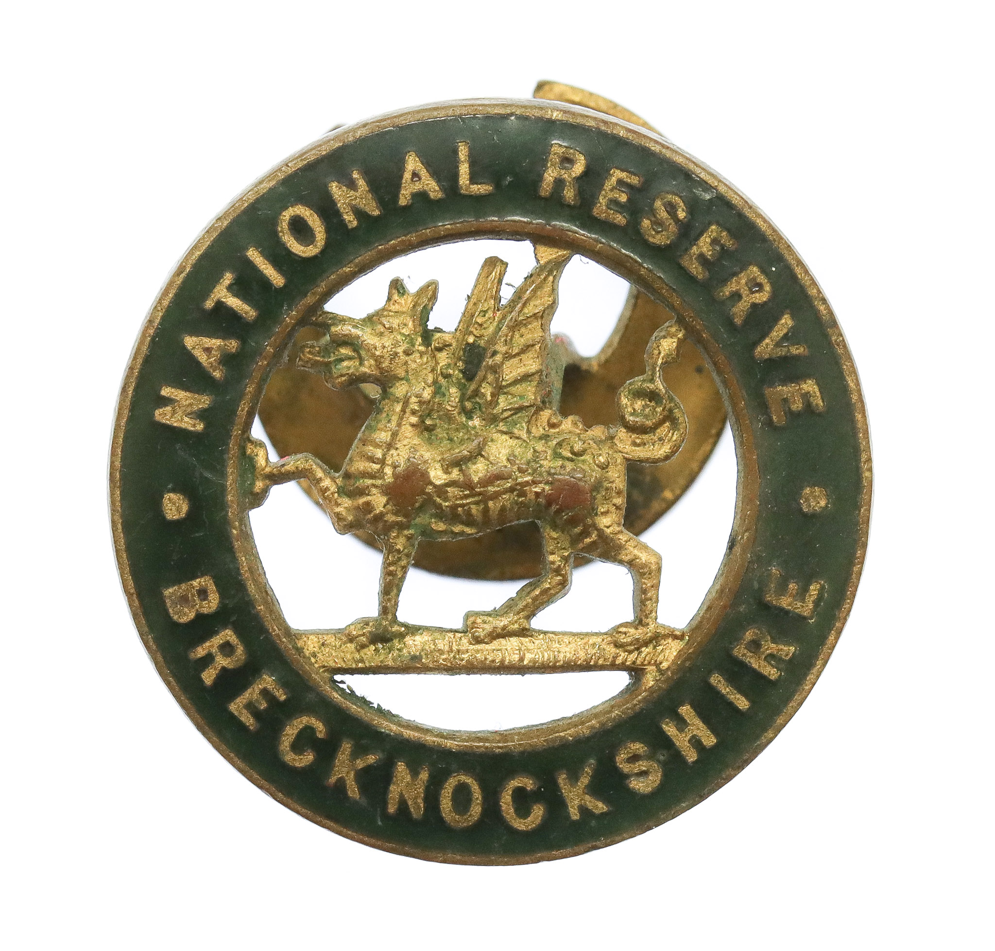 WW1 National Reserve Brecknockshire Enamelled Lapel Badge