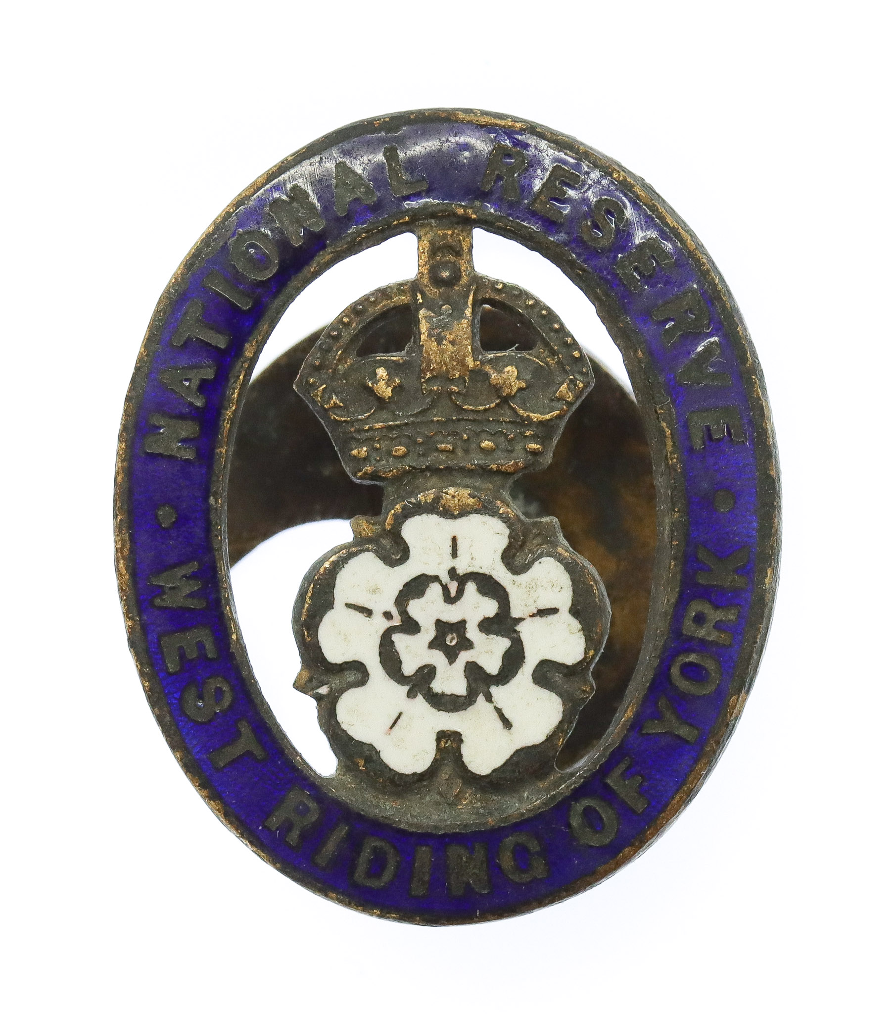 WW1 National Reserve West Riding of York Enamelled Lapel Badge