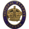 WW1 National Reserve London Enamelled Lapel Badge