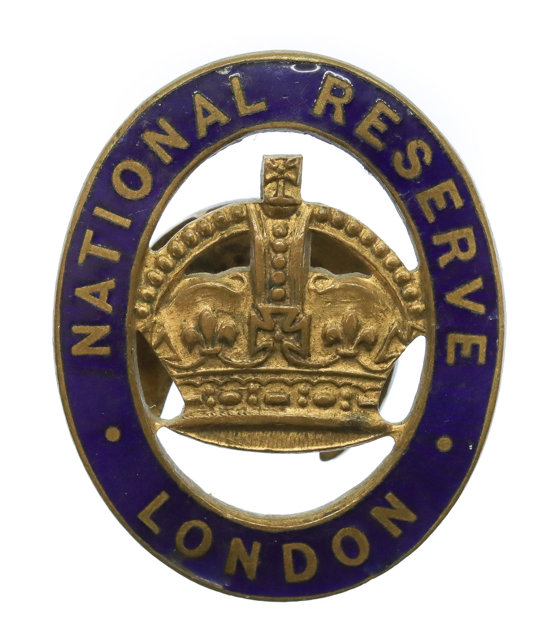 WW1 National Reserve London Enamelled Lapel Badge