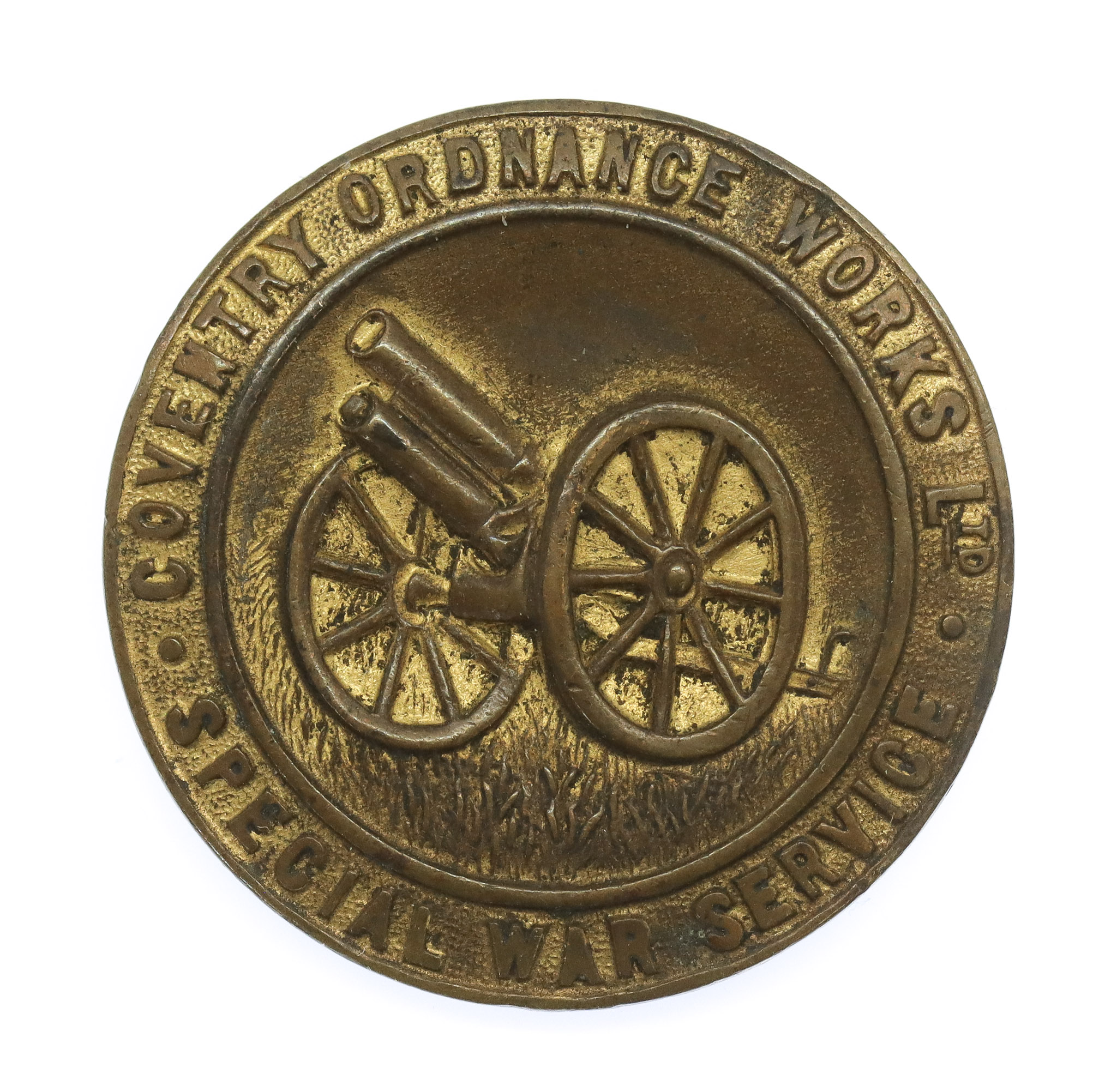 WW1 Coventry Ordnance Works Ltd. Special War Service Munition Makers Lapel Badge