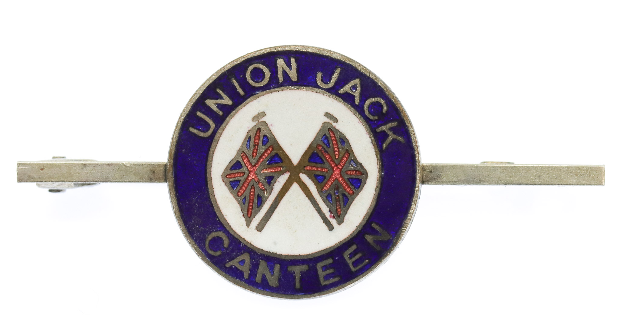 WW2 Union Jack Canteen Services Rendered Enamelled Badge