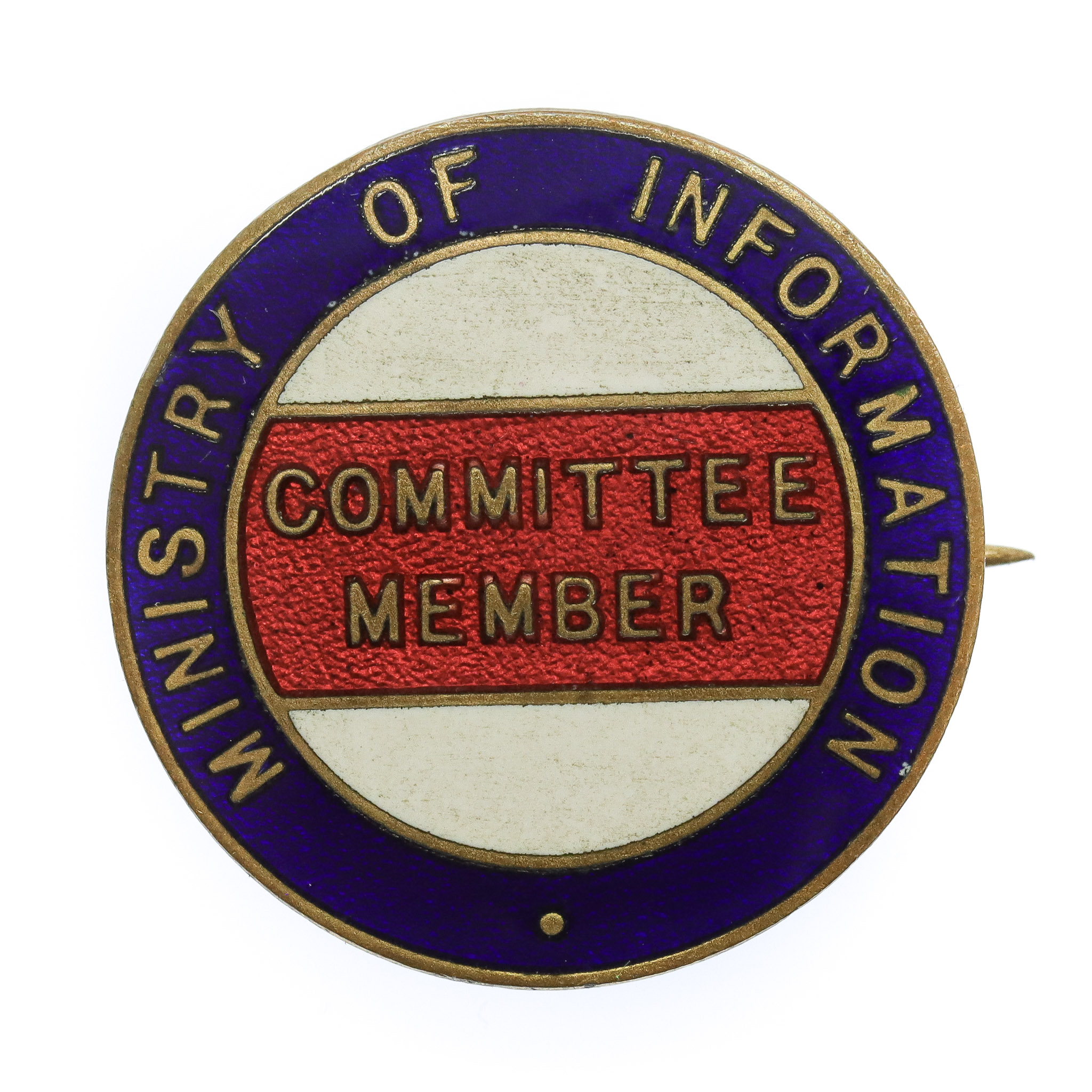 WW2 Ministry of Information Committee Member Enamelled Lapel Badge